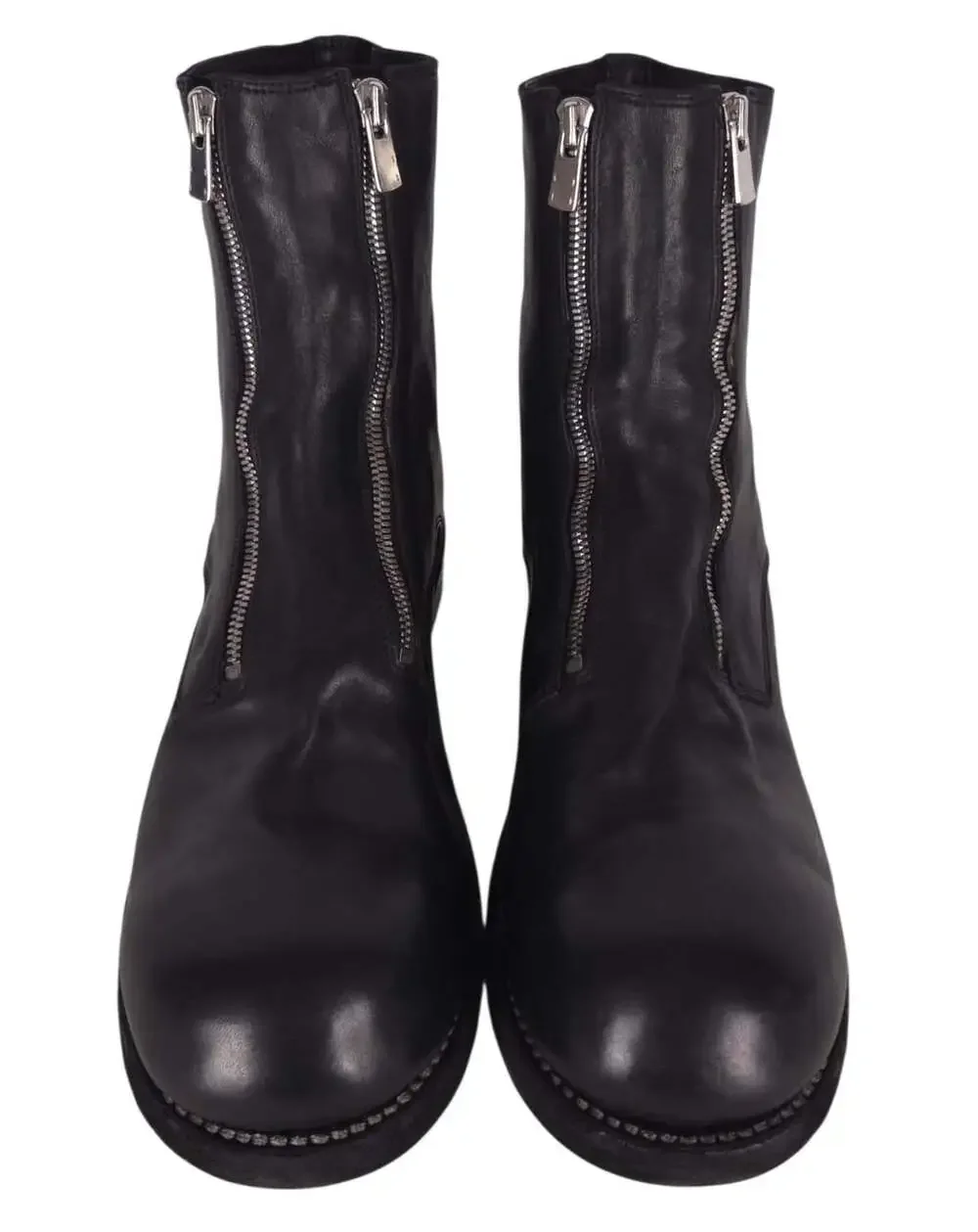 Guidi GR07FZI Big Daddy Double Front Zip Boots US 11 EU 44 Mens Black Leather